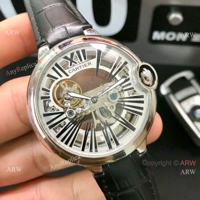 Best Replica Cartier Skeleton Ballon Bleu Watches Men 43mm